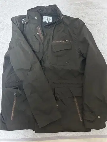 다크 브라운 밀리터리 스타일 나일론 자켓