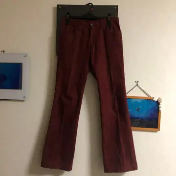 5351 플레어 팬츠 부츠컷 레드 올 패턴