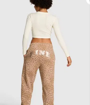 빅토리아 시크릿 PINK 레오파드 무늬 스웨트 팬츠