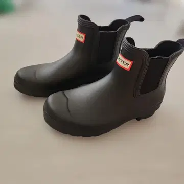 HUNTER 블랙 숏부츠, 레인부츠