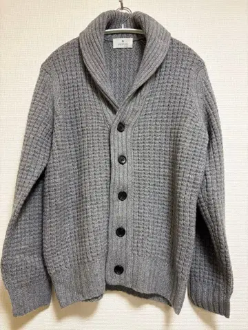 EDIFICE 에디피스 그레이 숄카라 래글런 니트 가디건