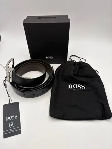 HUGO BOSS 가죽 벨트 블랙