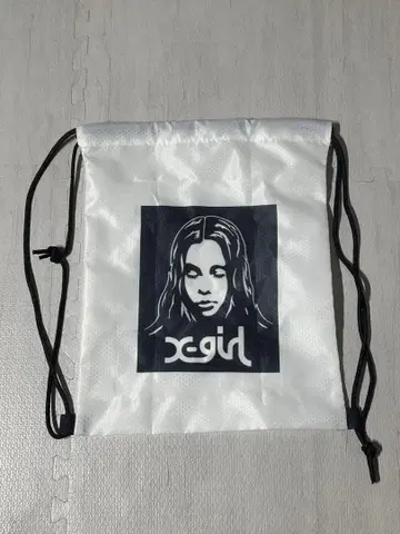 xcgirl 프린트 로고 드로우 스트링 백