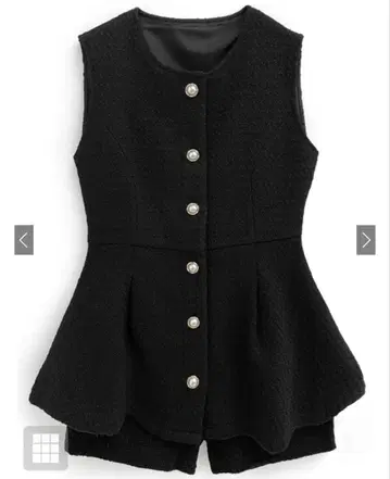 GRL 프리 트위드 베스트 셋업 블랙