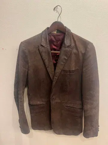 abx 가죽 (돈피) 브라운 자켓