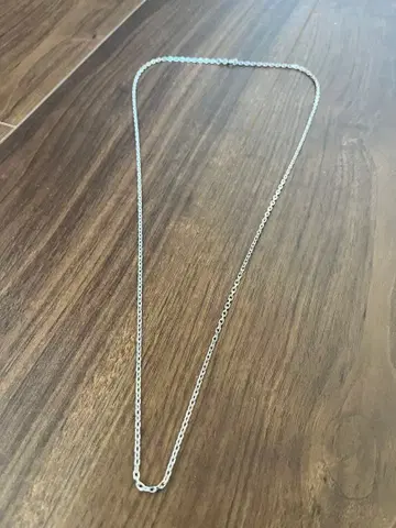 실버 925 2면 컷 아즈키 체인 새상품