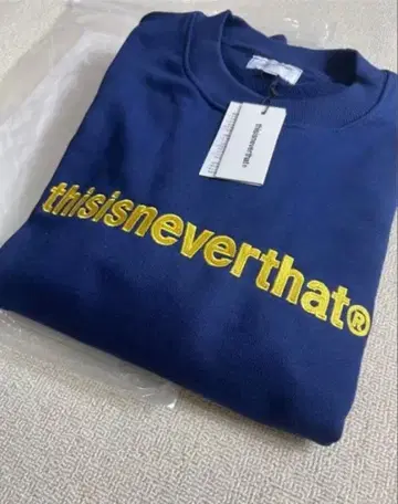 thisisneverthat 네이비 로고 맨투맨
