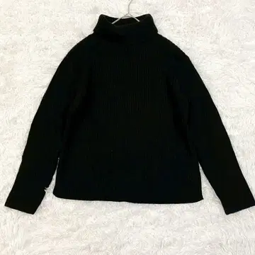 mysa closet 시마무라 리브 니트 터틀넥 LL 블랙 스웨터