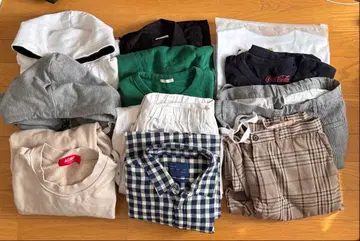 남성용 묶음 M.L 사이즈 풀오버, 맨투맨, 팬츠, T셔츠 외