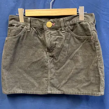 택 포함 새상품 Lee 코듀로이 미니 스커트 다크 그레이