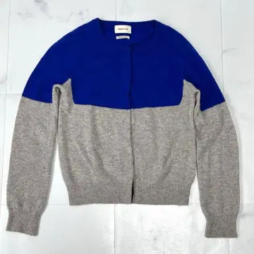 캐시미어 100 FRAY ID. 바이컬러 니트 가디건 여성용