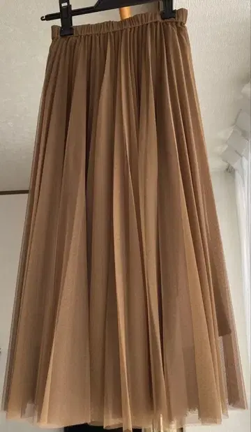 COMME CA 리버서블 플리츠 스커트 브라운