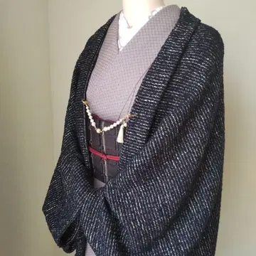 일본산 포근한 트위드/블랙 (블랙) 모몽가 가디건