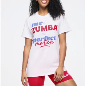 ZUMBA 웨어 화이트 T셔츠