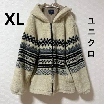 [오늘의 대특가 처분] 유니클로 XL 플리스 자켓 크림색 UNIQLO