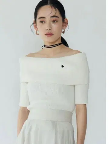 [ POLO BCS 콜라보 ] 오프숄더 니트 풀오버