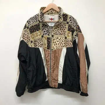 [ 미국 빈티지 의류 ] 90's 레오파드 표범 무늬 나일론 점퍼 자켓