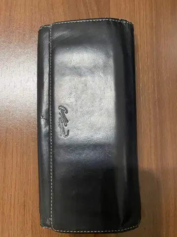 Crocodile 블랙 가죽 장지갑