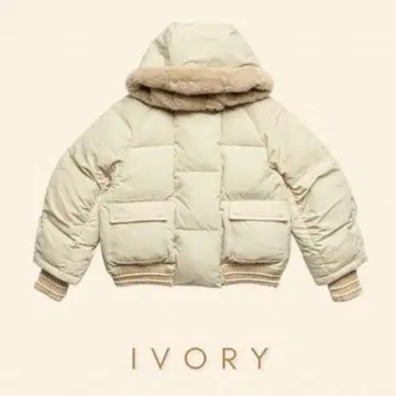 pinue 피누에 라인리브 모찌모찌 숏 다운 아이보리