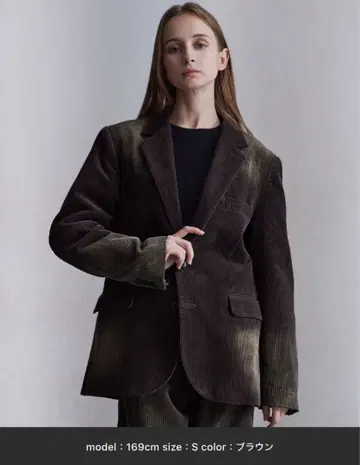 [ 현물 있음 ] CLEL 앤티크 디자인 코듀로이 테일러드 자켓 S2