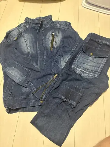 워크맨 자켓 데님 팬츠 세트 상의 LL 하의 L