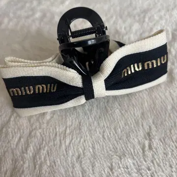 블랙 쉬폰 리본 헤어 클립