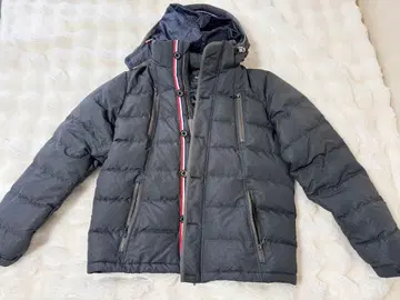 BEAMS HEART 후드 부착 다운 자켓 그레이