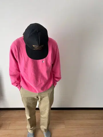 9Os USA제 Champion 리버스 위브 페이드 핑크