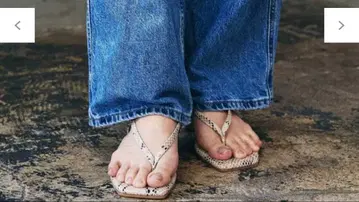 BONTRE 비쥬 장식 베이지 플립플랍