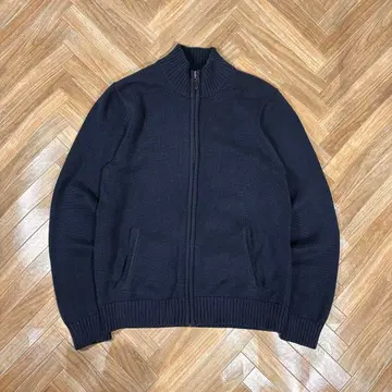 엘엘빈 드라이버즈 니트 코튼 네이비 집업 M-REG