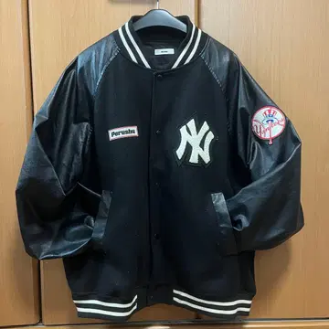 [ Perushu x MLB ] 오버 사이즈 바시티 자켓 L