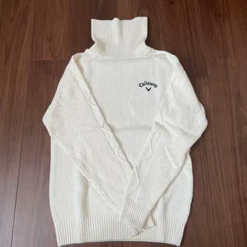 CALLAWAY 캘러웨이 터틀 니트 스웨터 화이트