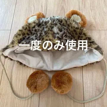 USJ 레오파드 무늬 팬 캡 귀 포함 모자