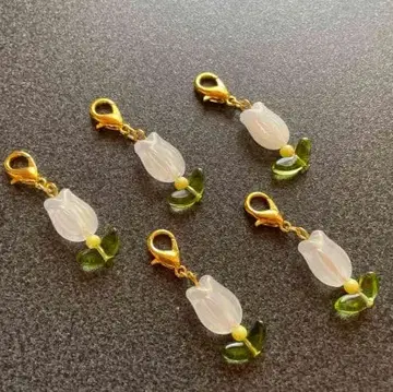 튤립형 비즈 귀걸이 5개 세트