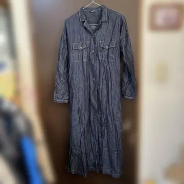 Caliner 다크 데님 롱 셔츠 미사용 새상품