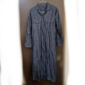 Caliner 다크 데님 롱 셔츠 미사용 새상품