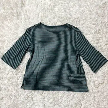 GIANNI LO GIUDICE 여성용 긴팔 T셔츠 S 보더 면