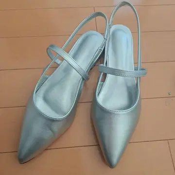 자나에스파스 린멜베이유 슬링백 펌프스 실버 M