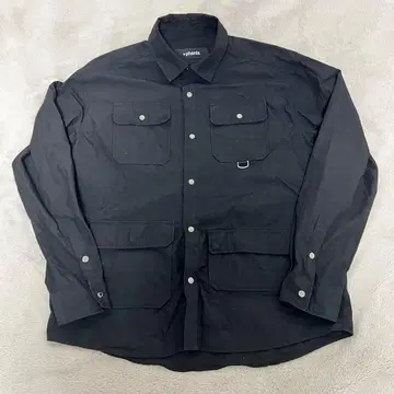 +phenix 블랙 긴팔 셔츠 멀티 포켓