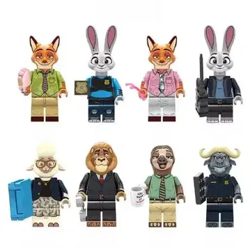 [새상품] 주토피아 레고 호환 8체 세트 미니 피규어 블록 주토피아2