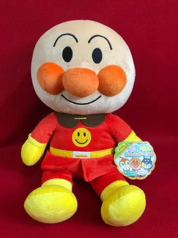 새상품급 택 포함 호빵맨 후와린 스마일 봉제 인형 높이 약 45cm