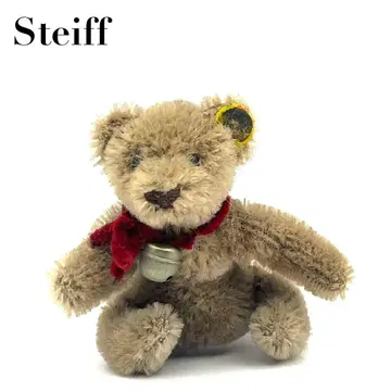 [ 하자품 ] Steiff 슈타이프 미니어처 테디베어 노랑 택