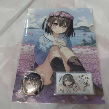 칸토쿠 크라우드 펀딩 A4 클리어 파일 캔뱃지 레터 카드