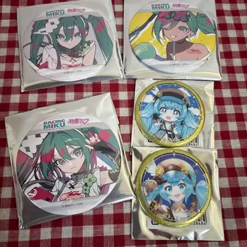하츠네 미쿠 레이싱 2025 홀로그램 글리터 캔뱃지 5개 세트 선착순