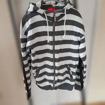 x-girl 스트라이프 후드 후드티