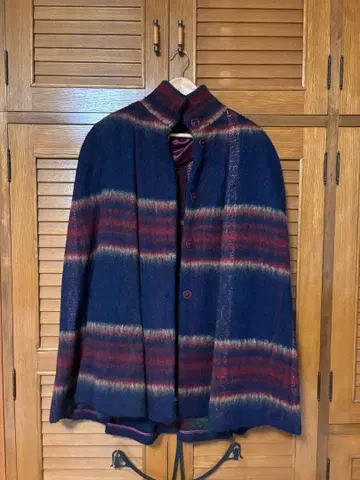 MAX&Co. 체크 무늬 판초 케이프 코트