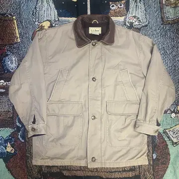 L.L.Bean 엘엘빈 헌팅 자켓 옷깃 가죽 패딩 자켓
