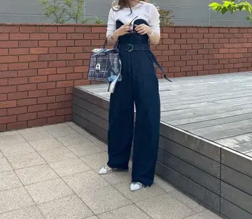 ZARA ZW 뷔스티에 데님 점프수트 M 사이즈 즉시 완판 아이템 레어