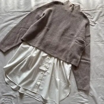 23구 레이어드 니트 38 베이지 새상품급 온워드 2세트