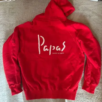파파스 Papas 집업 후드티 RED 레드 D0415 UPK Y